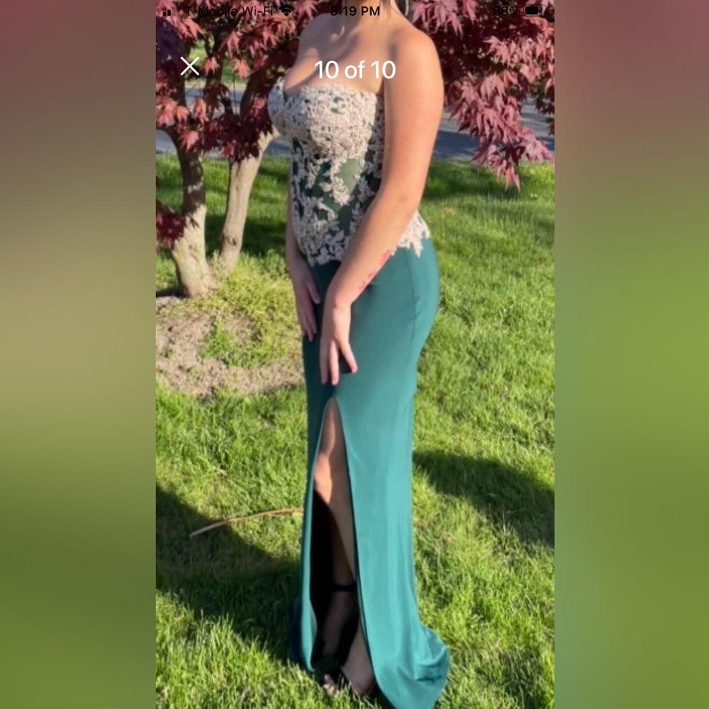 Green Prom Dress by Glow size 4 but altered to fit size 2